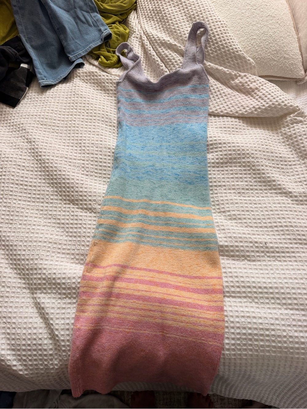 Steve Madden Rainbow Sweater Bodycon Dress